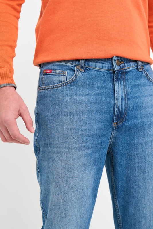 Lee Cooper - Blugi barbat super slim cu aspect decolorat - Img 5