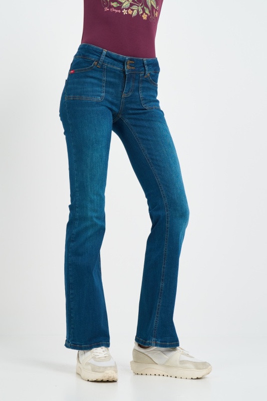Lee Cooper - Blugi dama bootcut cu buzunare aplicate - Img 5