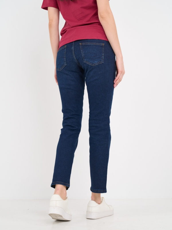 Lee Cooper - Blugi dama boyfriend de culoare uniforma - Img 5