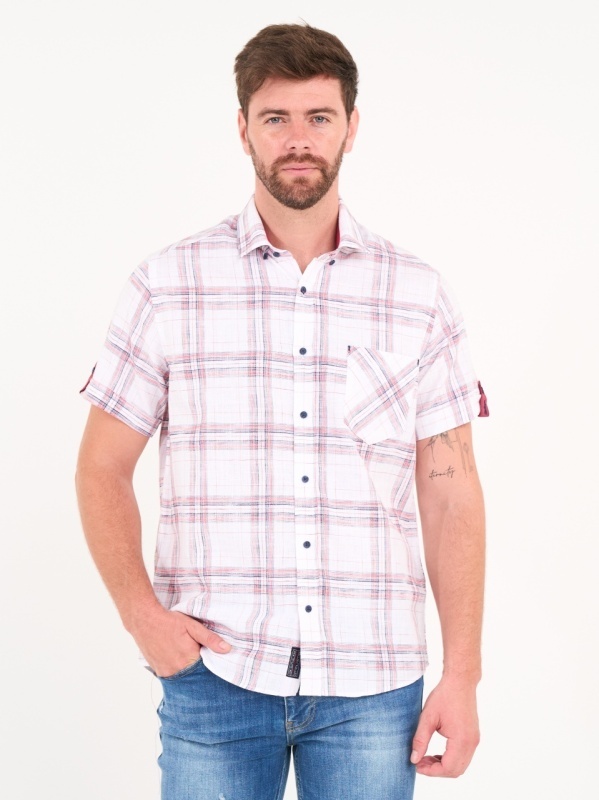 Lee Cooper - Camasa barbat maneca scurta cu model in carouri