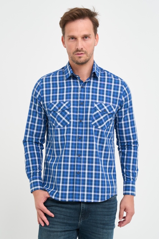 Lee Cooper - Camasa barbat regular cu model si buzunare aplicate