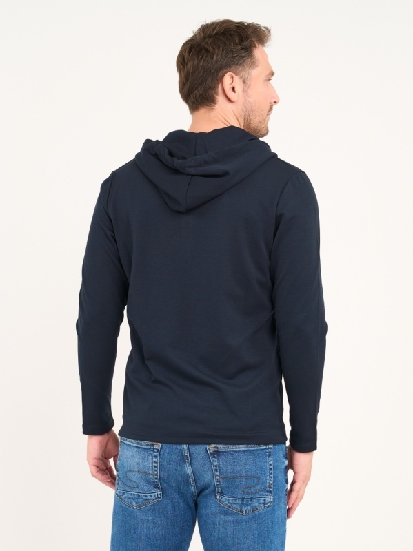 Lee Cooper - Hanorac barbat cu gluga de culoare uniforma - Img 3