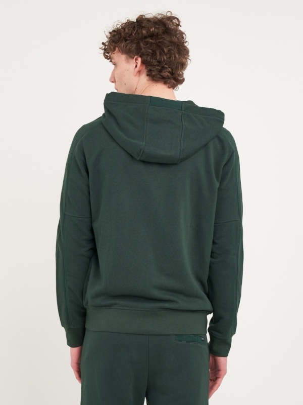Lee Cooper - Hanorac barbat cu gluga si fermoar cu logo aplicat - Img 3
