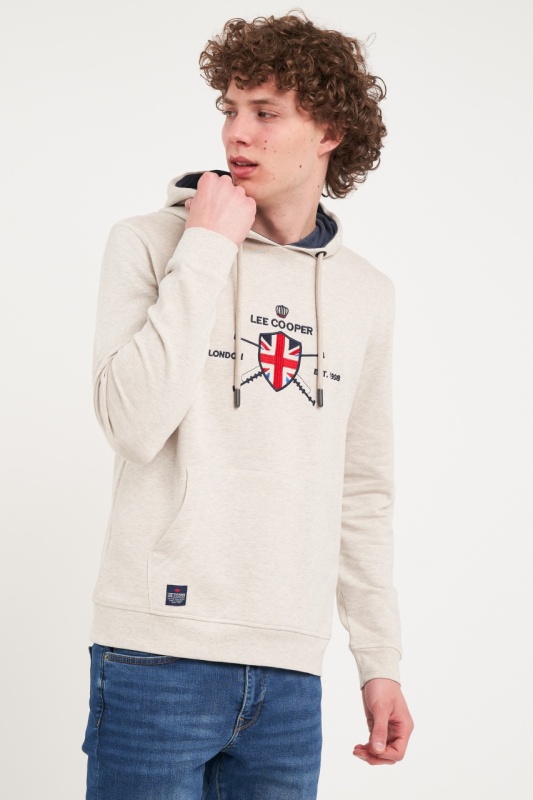 Lee Cooper - Hanorac barbat cu gluga si imprimeu logo - Img 4