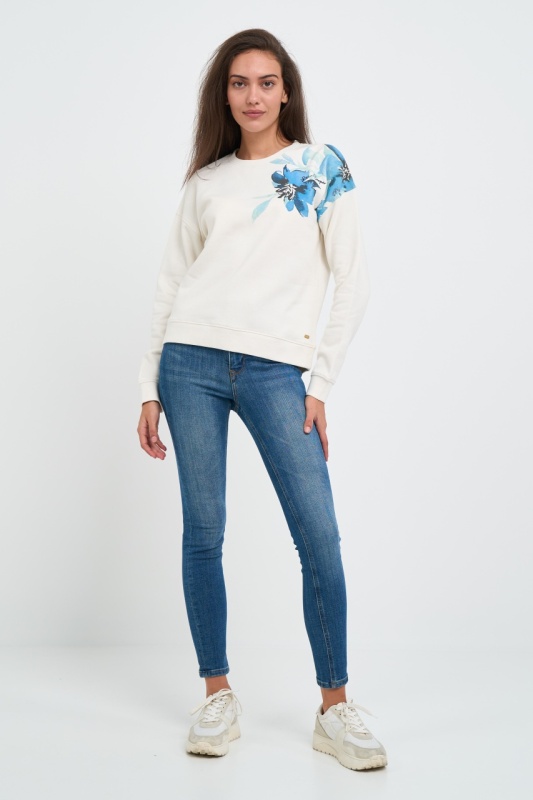 Lee Cooper - Hanorac dama cu imprimeu floral si logo - Img 7