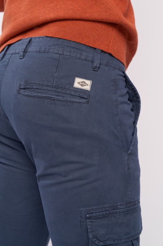 Lee Cooper - Pantaloni barbat cargo de culoare uniforma - Img 2