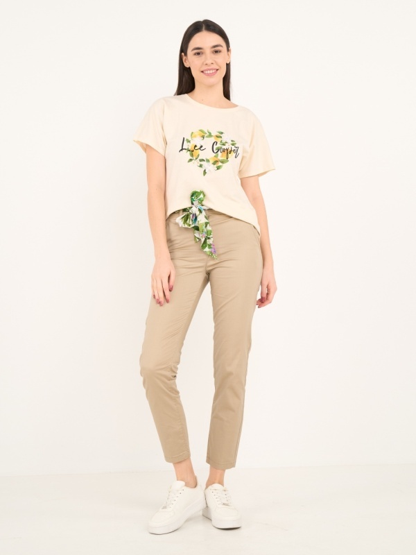 Lee Cooper - Pantaloni lungi dama de culoare uniforma cu detalii - Img 11