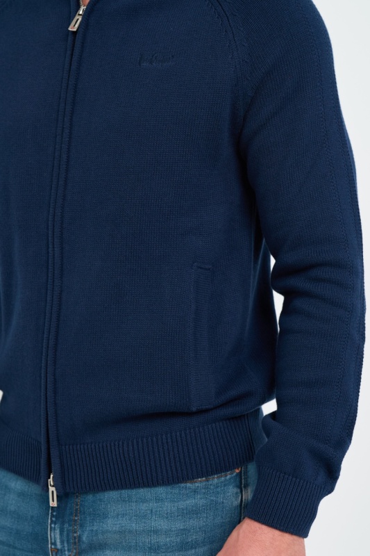 Lee Cooper - Pulover barbat de culoare uniforma cu fermoar - Img 3