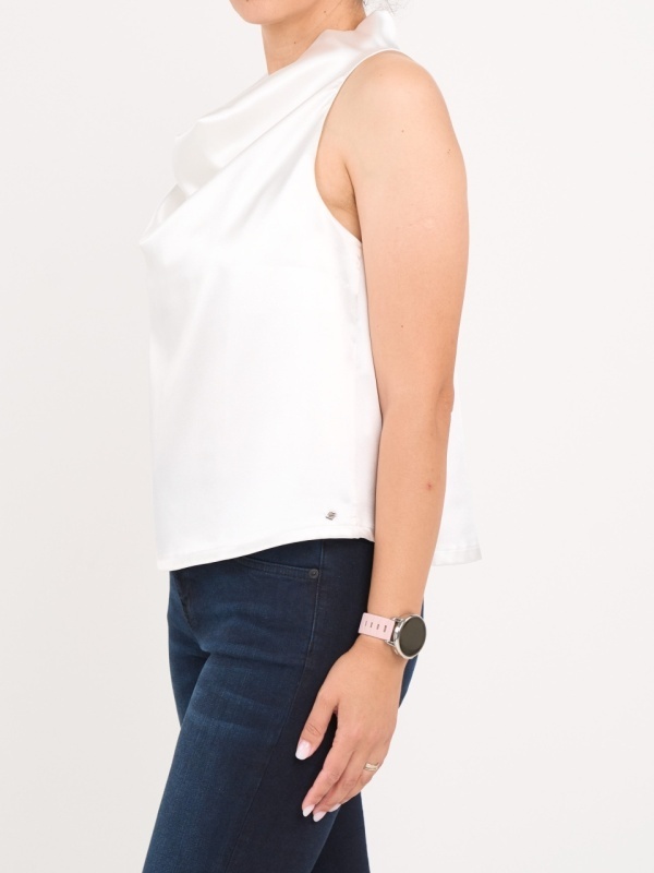 Lee Cooper - Top dama de culoare uniforma cu aspect satinat - Img 5