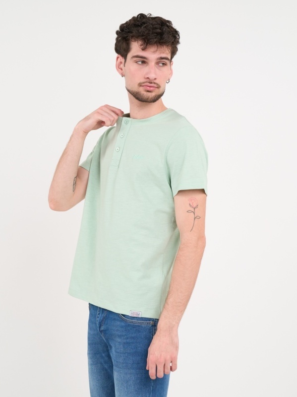 Lee Cooper - Tricou barbat cu detalii si nasturi - Img 3