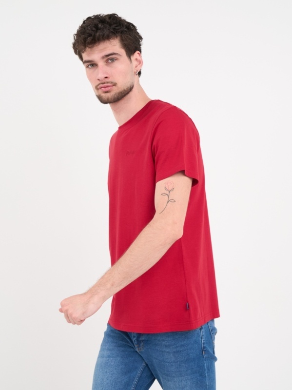 Lee Cooper - Tricou barbat de culoare uniforma cu detalii logo - Img 5