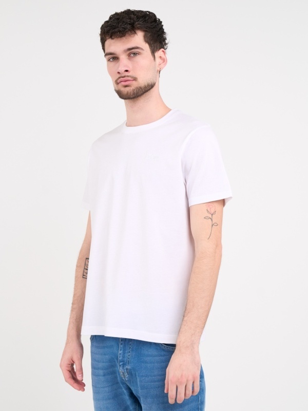 Lee Cooper - Tricou barbat de culoare uniforma cu detalii logo - Img 4