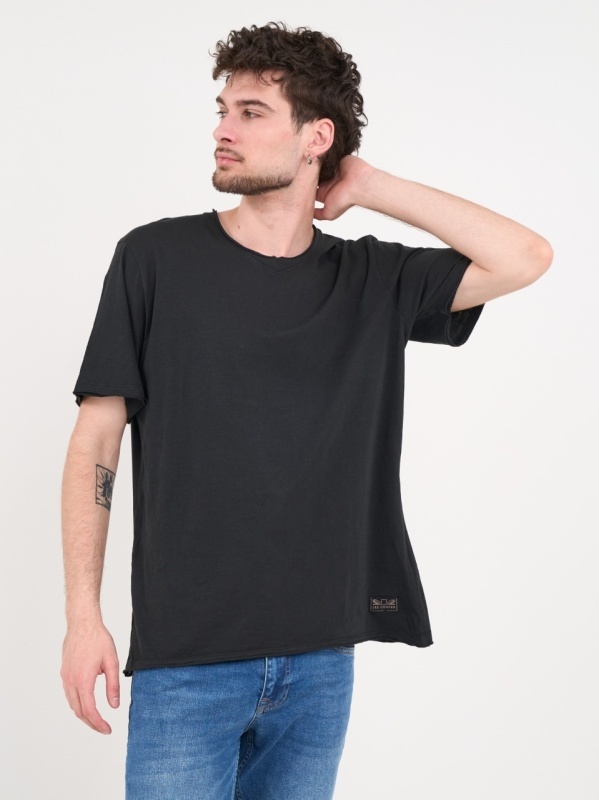 Lee Cooper - Tricou barbat de culoare uniforma cu detalii - Img 4