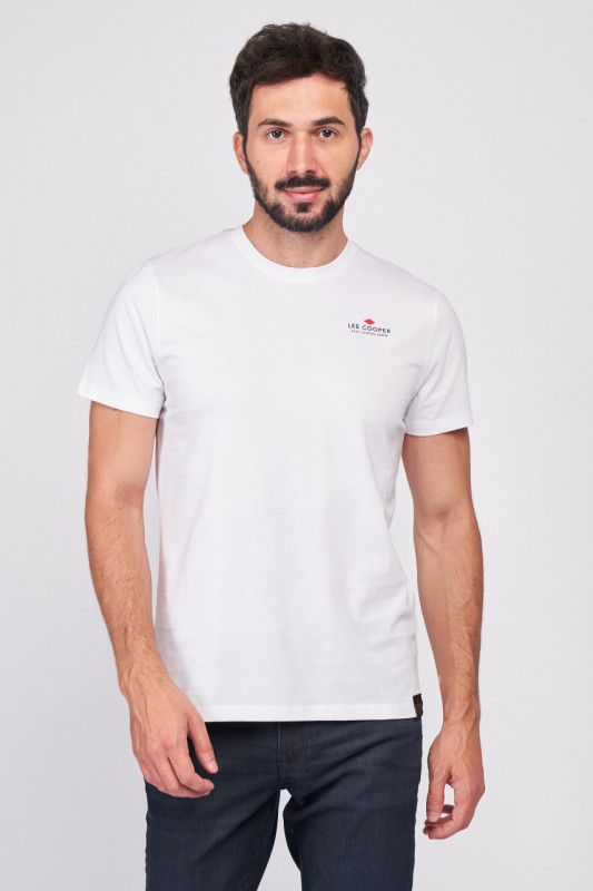 Lee Cooper - Tricou barbat de culoare uniforma cu logo