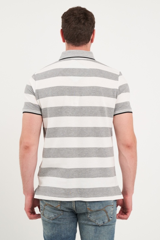 Lee Cooper - Tricou barbat polo cu dungi - Img 4