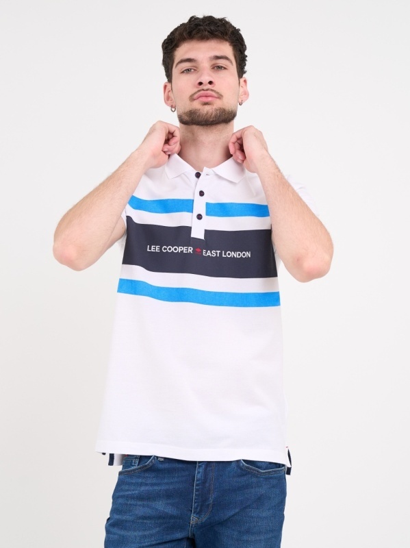 Lee Cooper - Tricou barbat polo cu imprimeu logo - Img 5