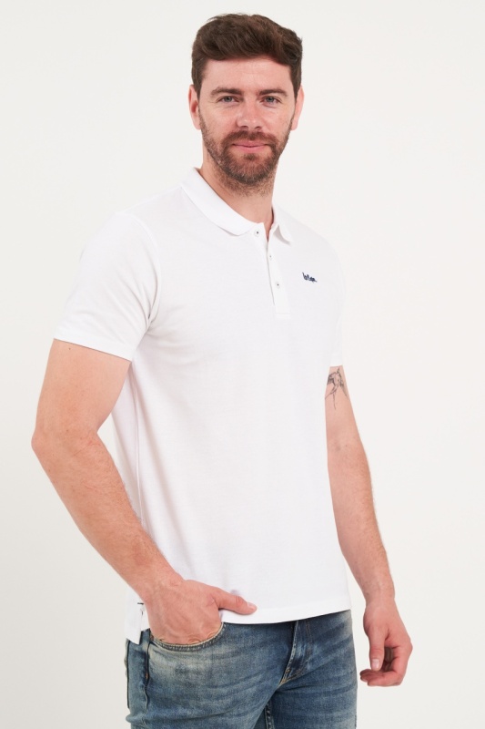 Lee Cooper - Tricou barbat polo de culoare uniforma - Img 4