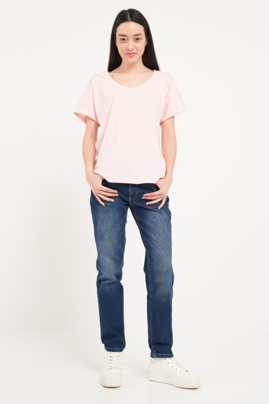 Lee Cooper - Tricou dama cu maneca scurta de culoare uniforma - Img 5