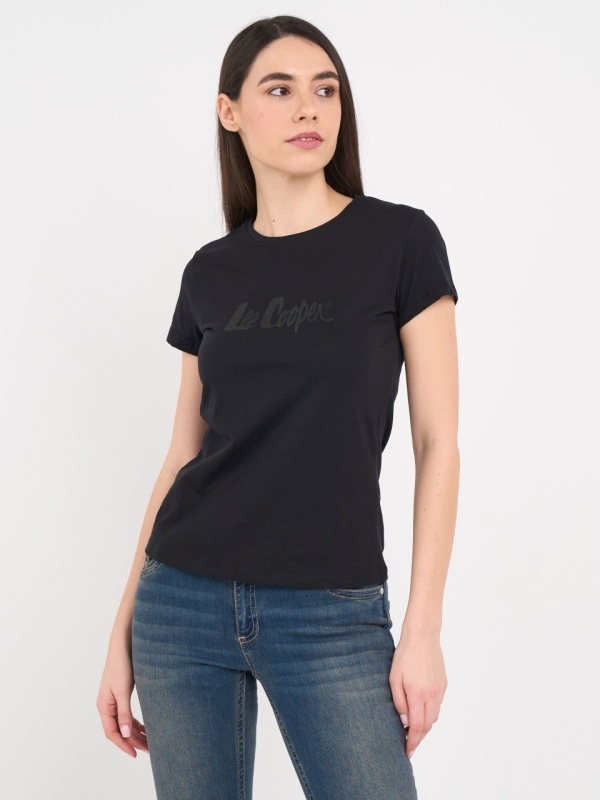 Lee Cooper - Tricou dama cu maneca scurta si logo - Img 5