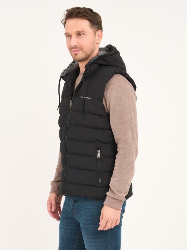 Lee Cooper - Vesta barbat cu gluga si detalii logo - Img 2