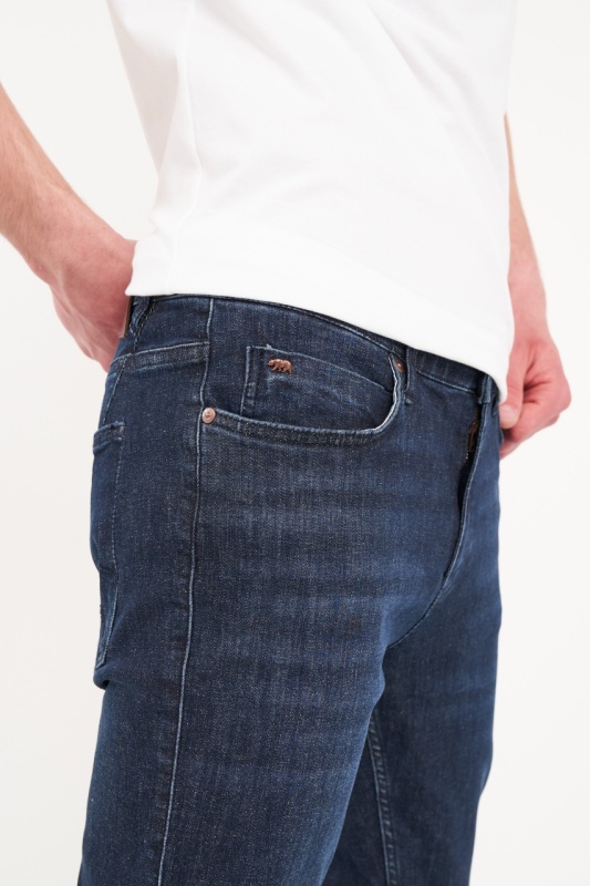 Timeout - Blugi barbat slim cu aspect usor decolorat - Img 4