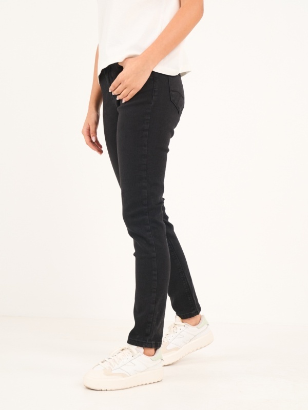 Timeout - Blugi dama skinny de culoare inchisa - Img 7