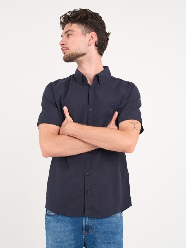 Timeout - Camasa barbat cu maneca scurta de culoare uniforma - Img 4