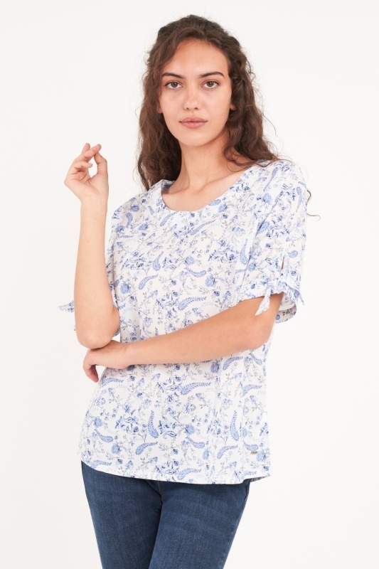 Timeout - Camasa dama maneca scurta cu imprimeu floral - Img 3