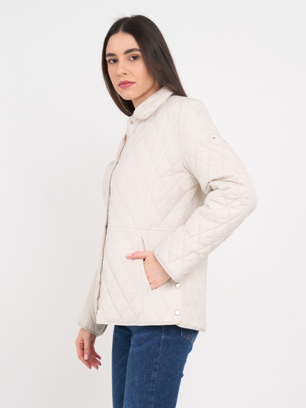 Timeout - Jacheta dama subtire cu guler si detalii - Img 4