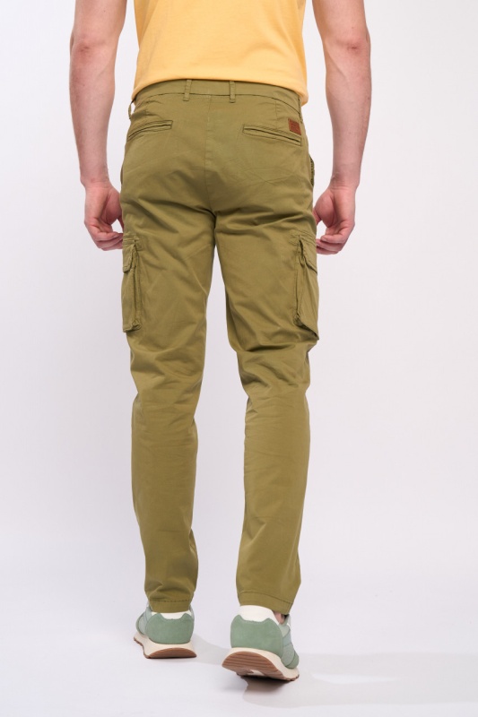 Timeout - Pantaloni cargo barbati de culoare uniforma - Img 5
