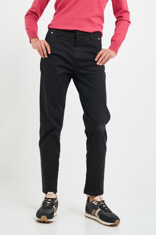 Timeout - Pantaloni dama de culoare inchisa cu buzunare oblice - Img 6