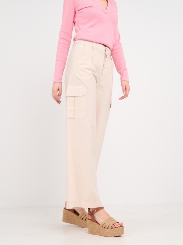 Timeout - Pantaloni lungi dama cu buzunare de culoare uniforma - Img 11