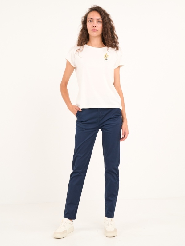 Timeout - Pantaloni lungi dama de culoare uniforma - Img 3