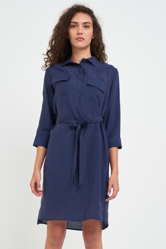 Timeout - Rochie dama tip camasa cu buzunare