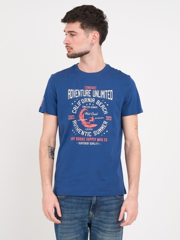 Timeout - Tricou barbat cu maneca scurta si imprimeu grafic - Img 5