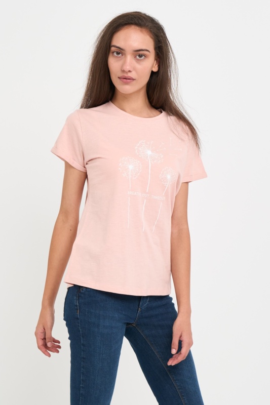 Timeout - Tricou dama cu imprimeu si detalii grafice - Img 3