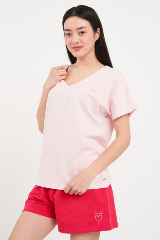 Timeout - Tricou dama cu maneca scurta de culoare uniforma - Img 5