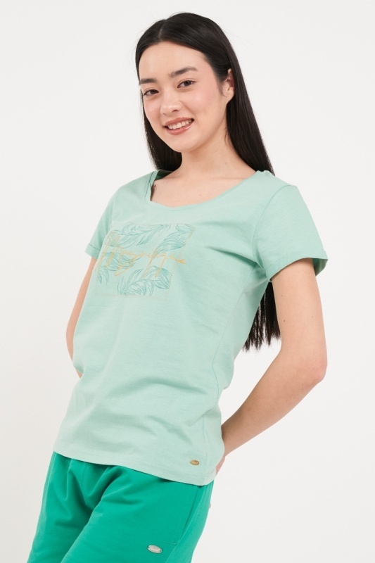 Timeout - Tricou dama cu maneca scurta si imprimeu grafic - Img 3