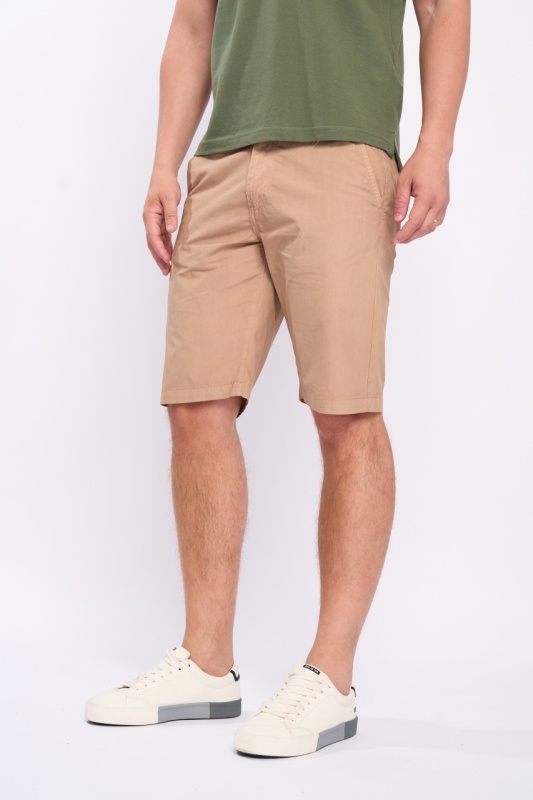 Kenvelo - Bermude barbat de culoare uniforma cu buzunare oblice - Img 6