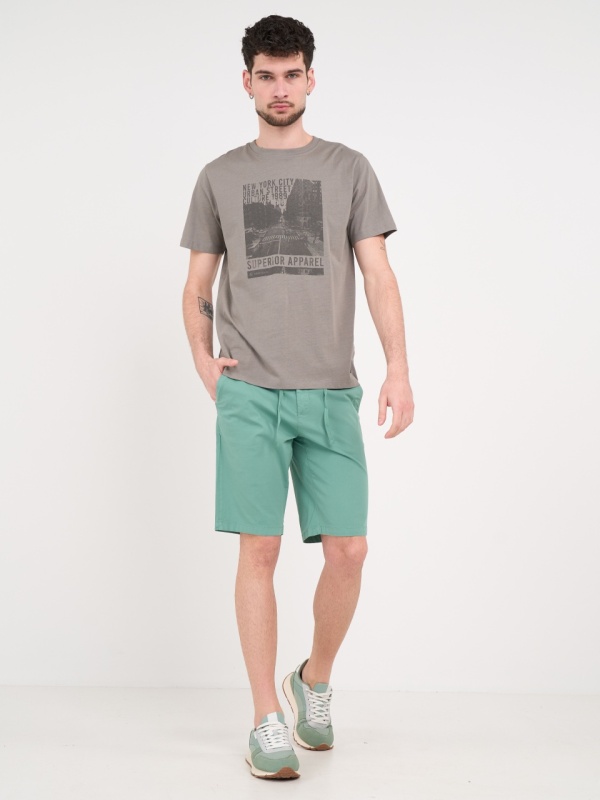 Kenvelo - Bermude barbat de culoare uniforma - Img 12