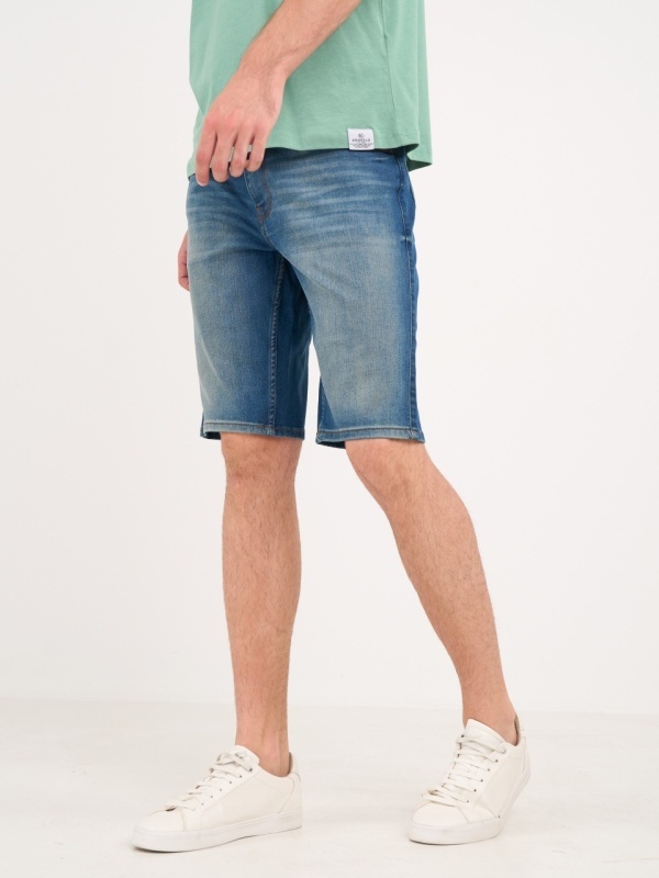 Kenvelo - Bermude barbat din denim cu aspect usor decolorat - Img 7