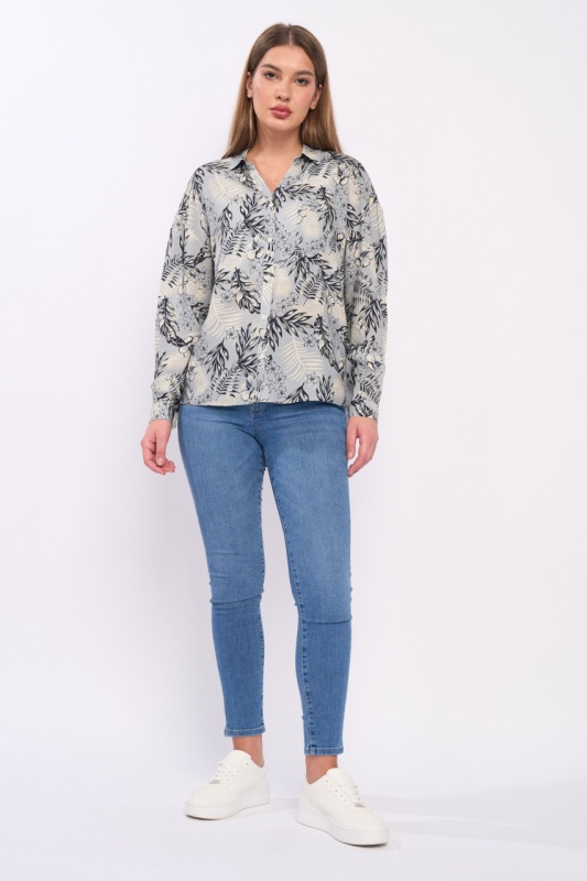 Kenvelo - Camasa dama maneca lunga cu model floral - Img 6
