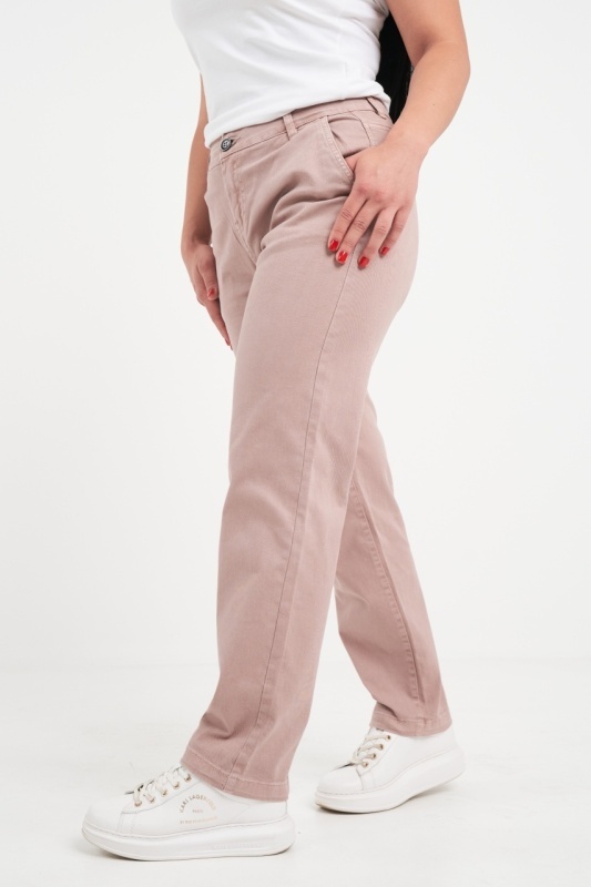 Kenvelo - Pantaloni lungi dama de culoare uniforma cu buzunare - Img 4