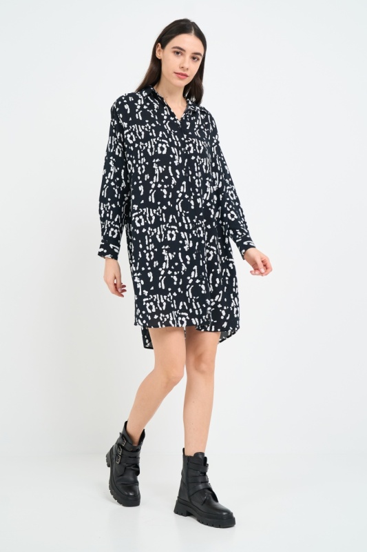 Kenvelo - Rochie dama tip camasa cu model - Img 3