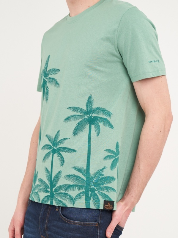 Kenvelo - Tricou barbat cu maneca scurta si imprimeu grafic - Img 3