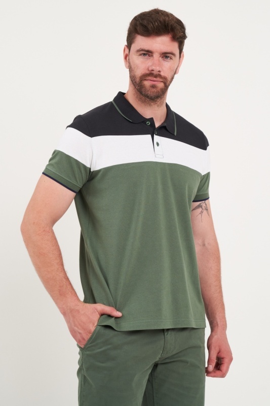 Kenvelo - Tricou barbat polo multicolor - Img 3