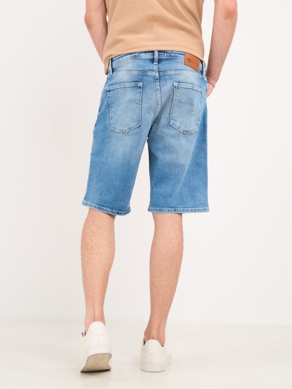 Lee Cooper - Bermude barbat din denim de culoare deschisa - Img 6