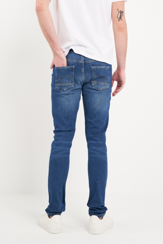 Lee Cooper - Blugi barbat slim cu aspect usor decolorat - Img 5