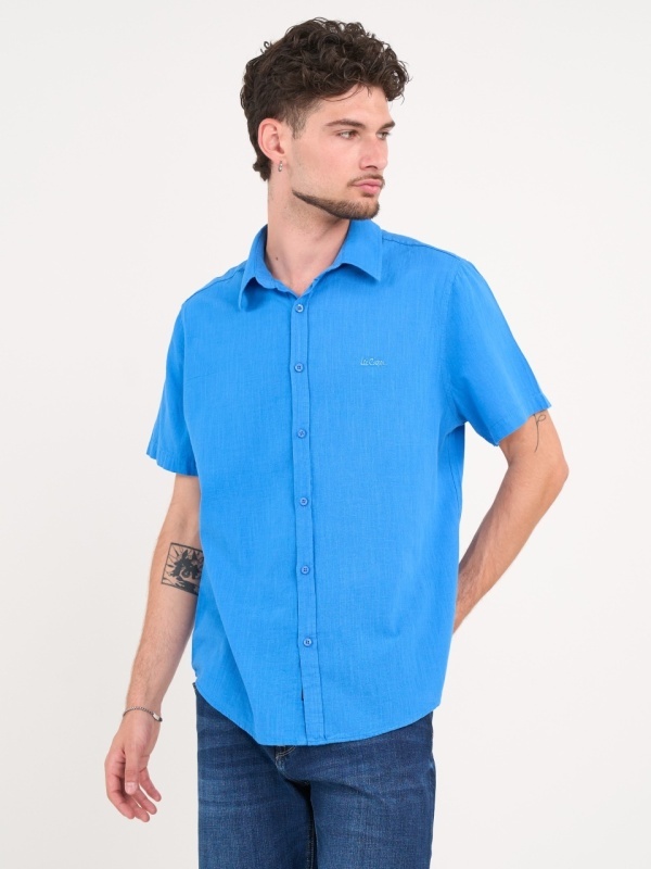 Lee Cooper - Camasa barbat cu maneca scurta regular de culoare uniforma - Img 7