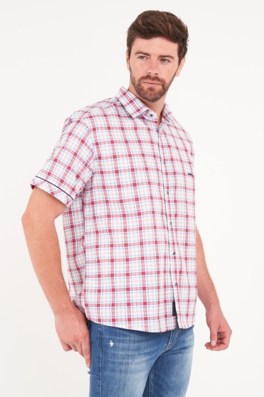 Lee Cooper - Camasa barbat maneca scurta cu model in carouri - Img 3